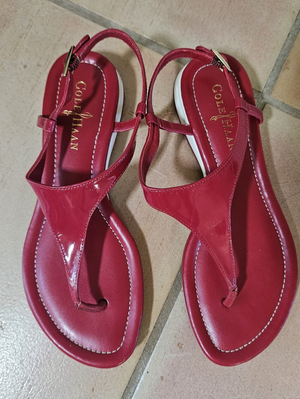 Cole Haan Nike Air Bria Patent Thong Sandal